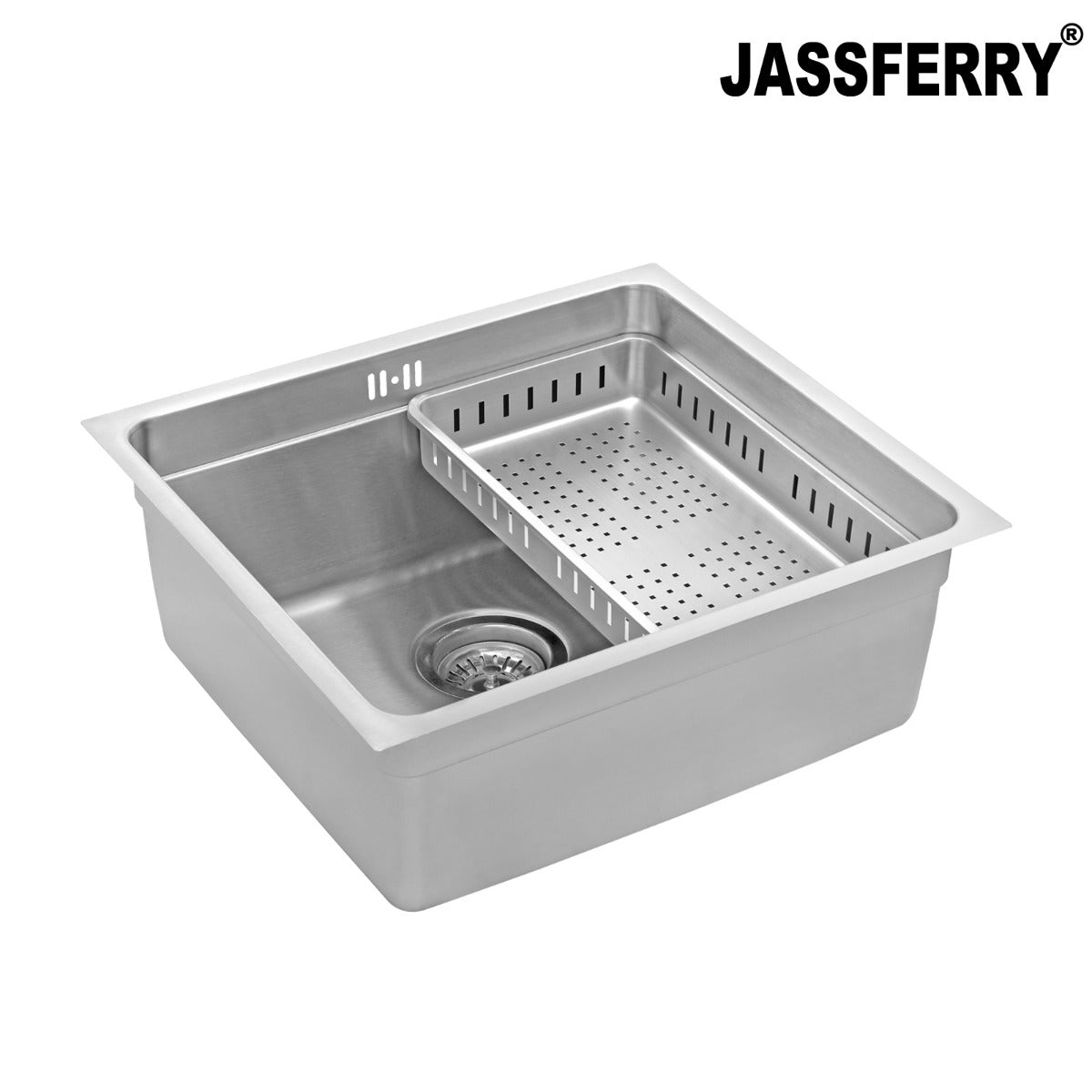 JassferryJASSFERRY Undermount Stainless Steel Kitchen Sink 1 Bowl Dish Drainer RackKitchen Sinks