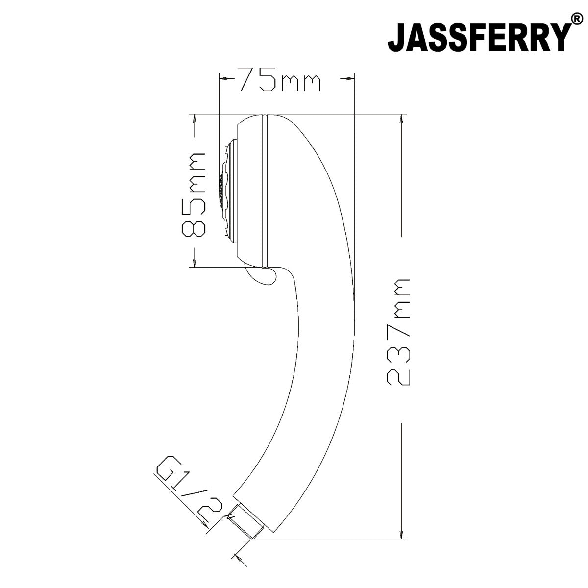 JassferryJASSFERRY New 5 Mode Bath Shower Head Set Massage Spray Hand Hodler ChromeShower Heads