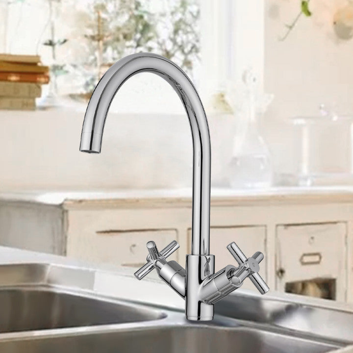 JassferryJASSFERRY Modern Kitchen Sink Basin Mixer Tap with Swivel Spout Cross HandleKitchen taps