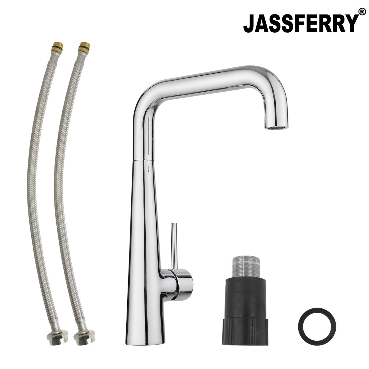 JassferryJASSFERRY Kitchen Sink Mixer Taps Single Handle Swivel Spout Chrome PolishedKitchen taps