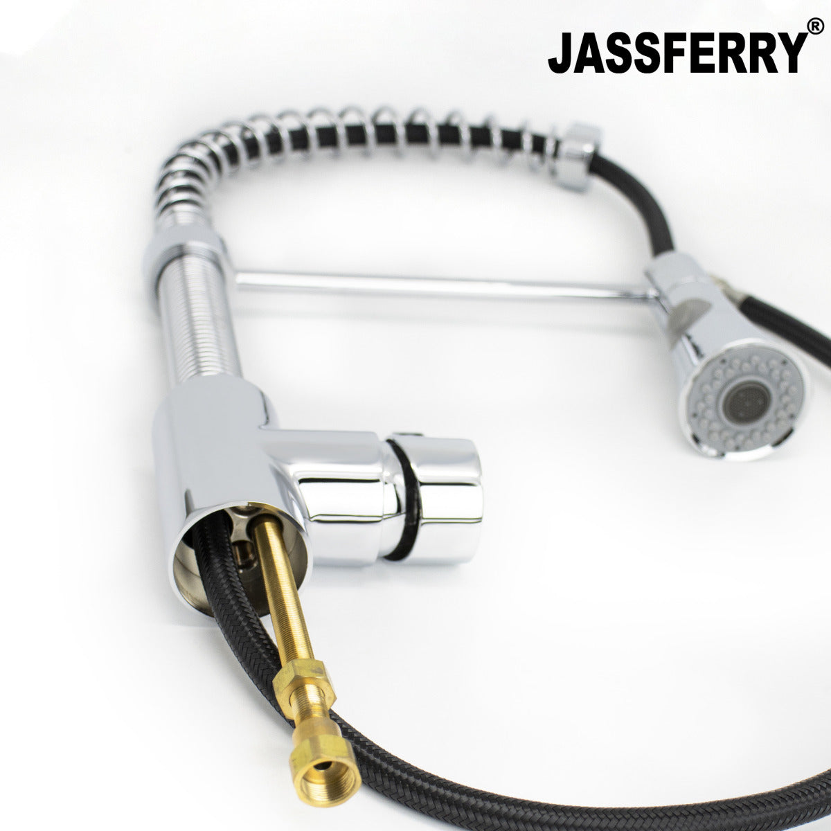 JassferryJASSFERRY Kitchen Sink Mixer Tap with Pull Out Spray Swivel Spout Pull DownKitchen taps