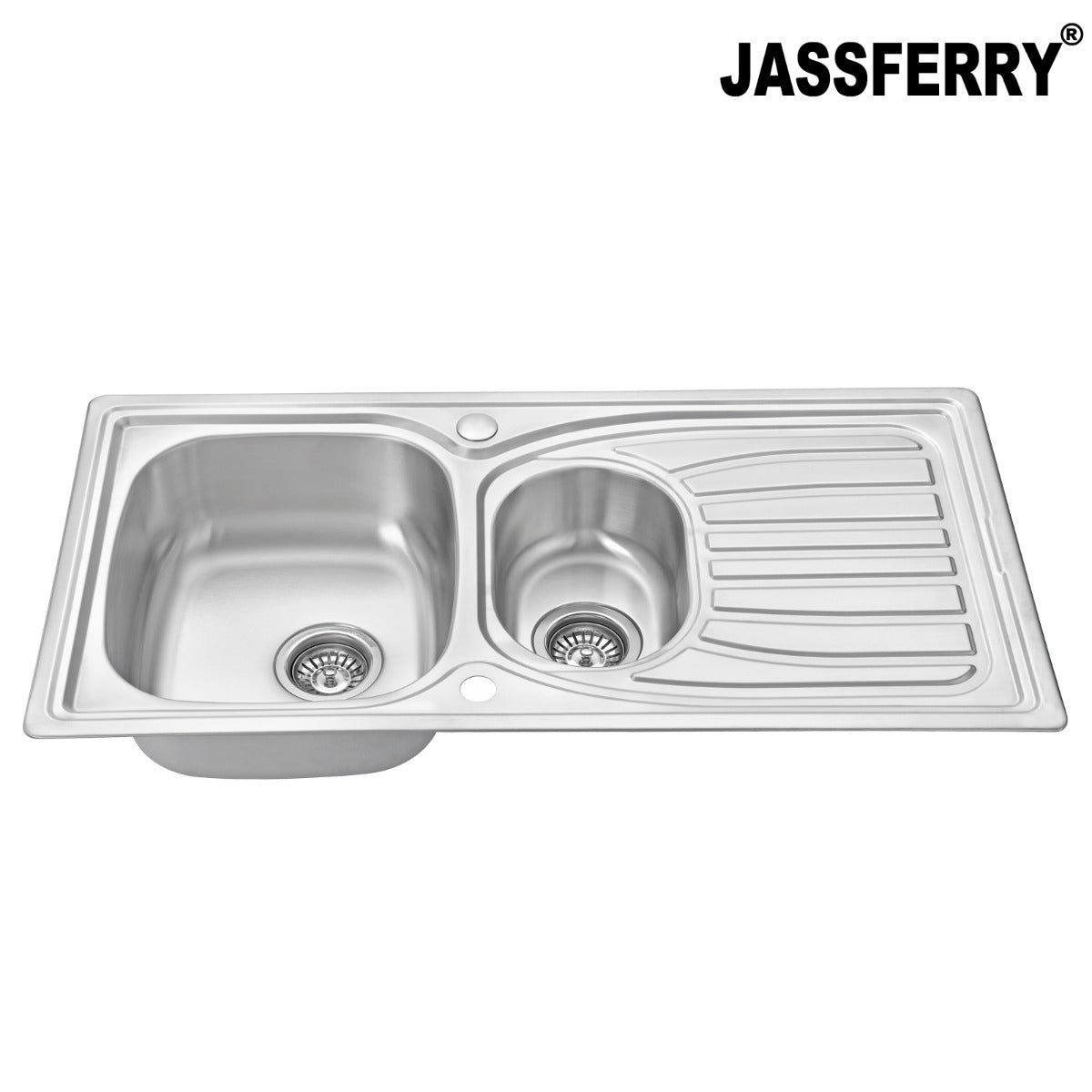 JassferryJASSFERRY Stainless Steel Kitchen Sink Inset One Half Bowl Reversible Drainer - 954Kitchen Sinks