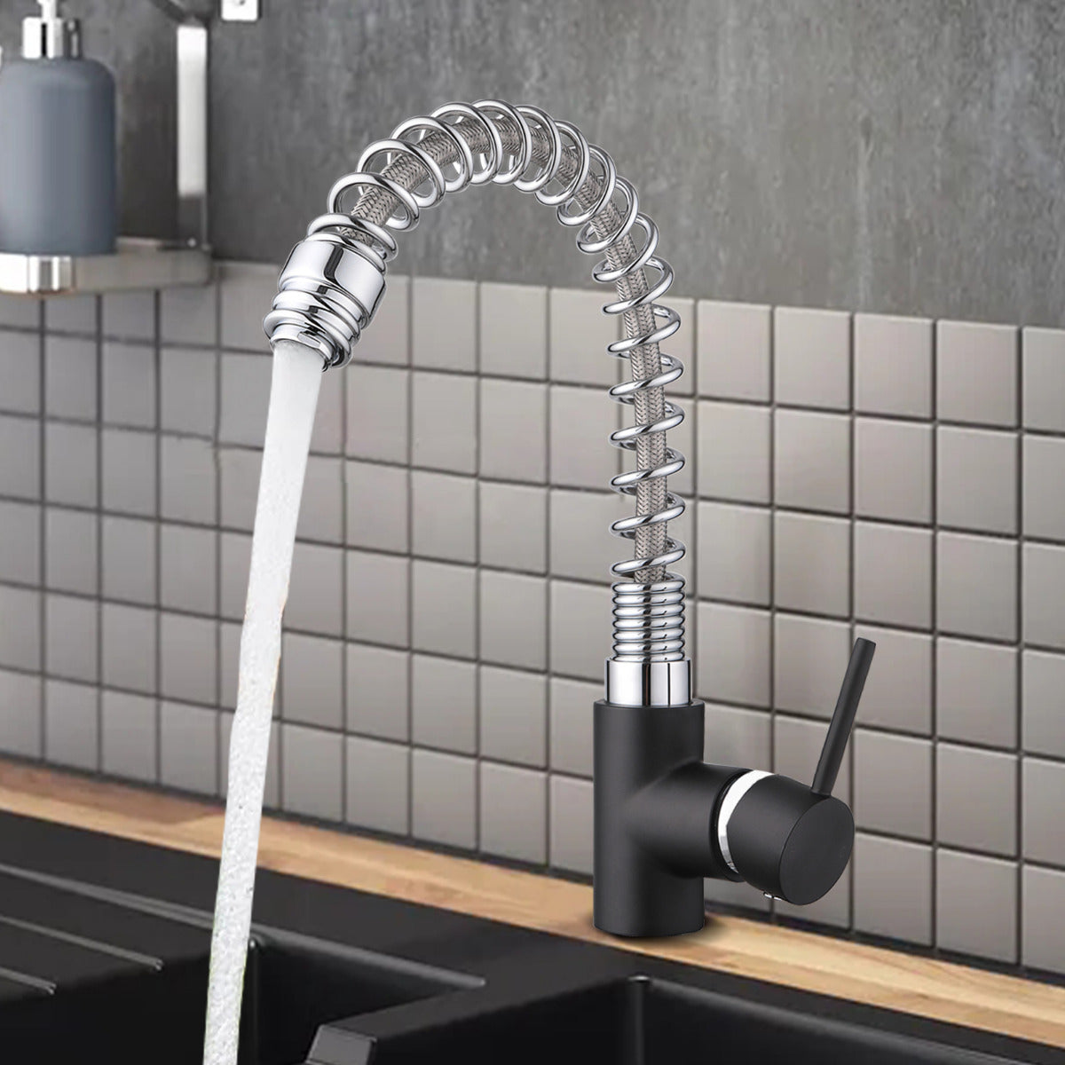 JassferryJASSFERRY New Single Lever Flexible Spring Kitchen Sink Mixer Tap Swivel SpoutKitchen taps