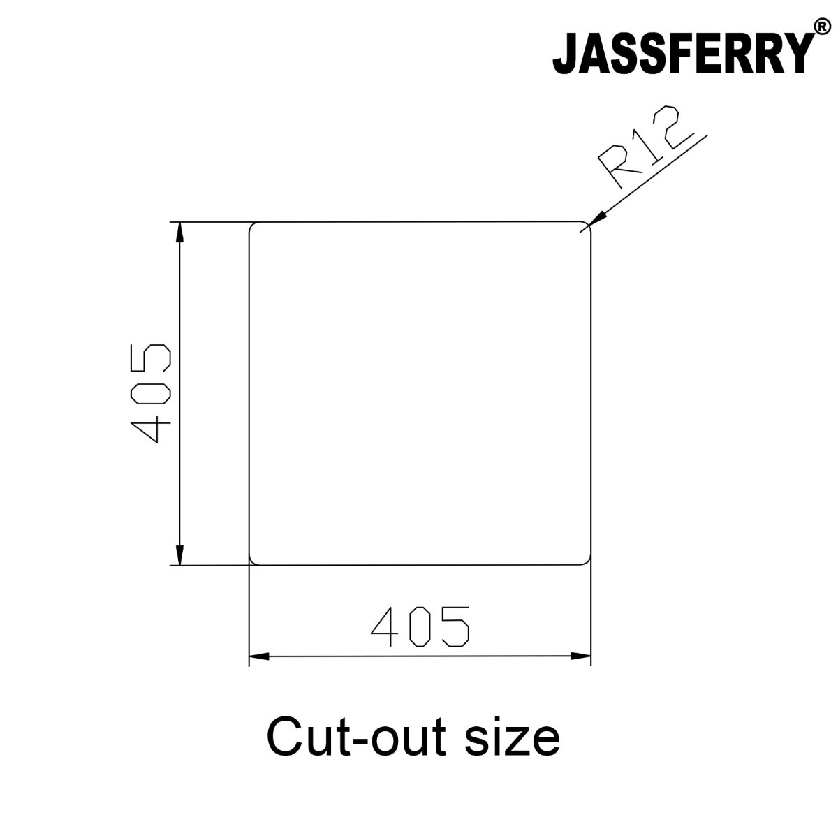 JassferryJASSFERRY 440 x 440 Undermount Stainless Steel Kitchen Sink Handmade 1 Bowl - 783Kitchen Sinks