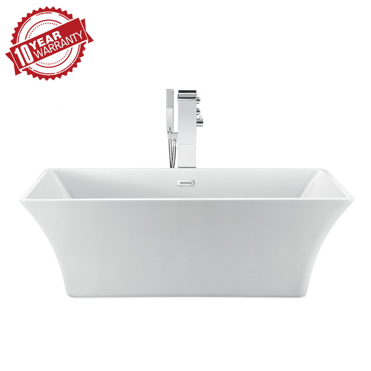 JassferryJASSFERRY Contemporary Freestanding Bathtub Luxury Rectangular Hourglass DesignBathtubs