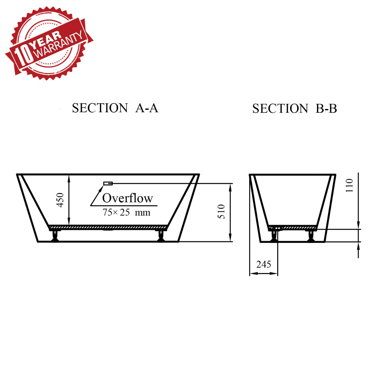 JassferryJASSFERRY Freestanding Bathtub Luxury Design Soaking Baths Acrylic ModernBathtubs