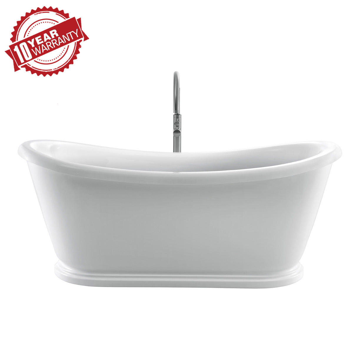 JassferryJASSFERRY Modern Design Freestanding Bathtub Soaking Baths Gloss White AcrylicBathtubs