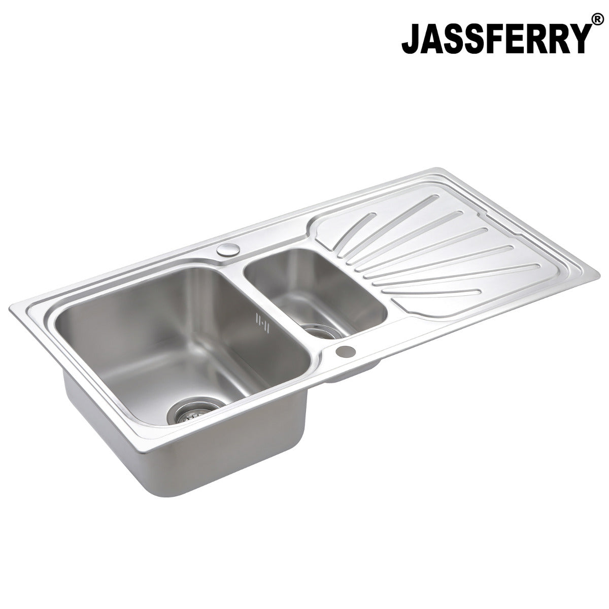 JassferryJASSFERRY Stainless Steel Kitchen Sink Inset One Half Bowl Reversible Drainer - 851BKitchen Sinks