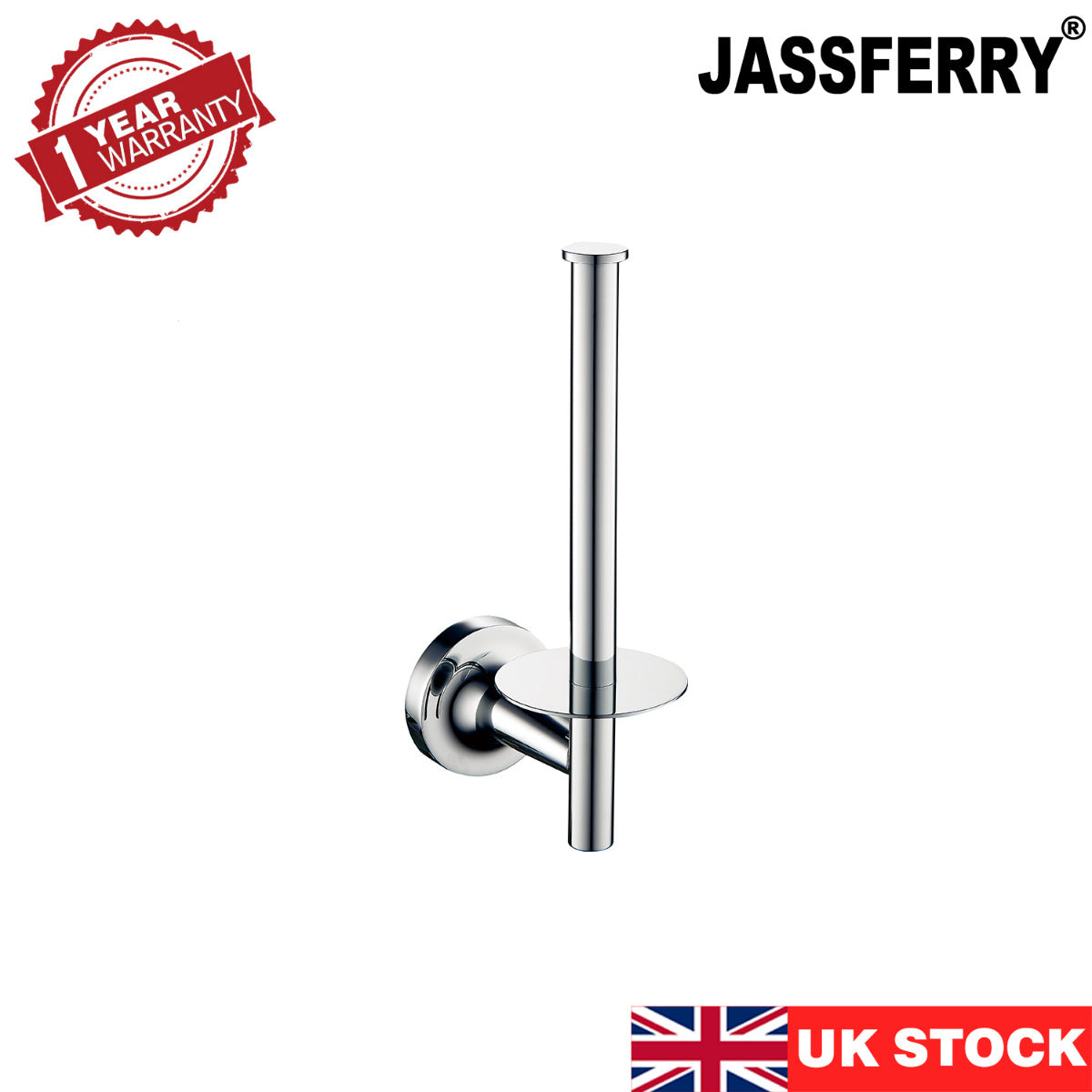 JassferryJASSFERRY Wall Mounted Toilet Paper Holders with Polished Chrome Roll Holder VerticalBathroom Accessories