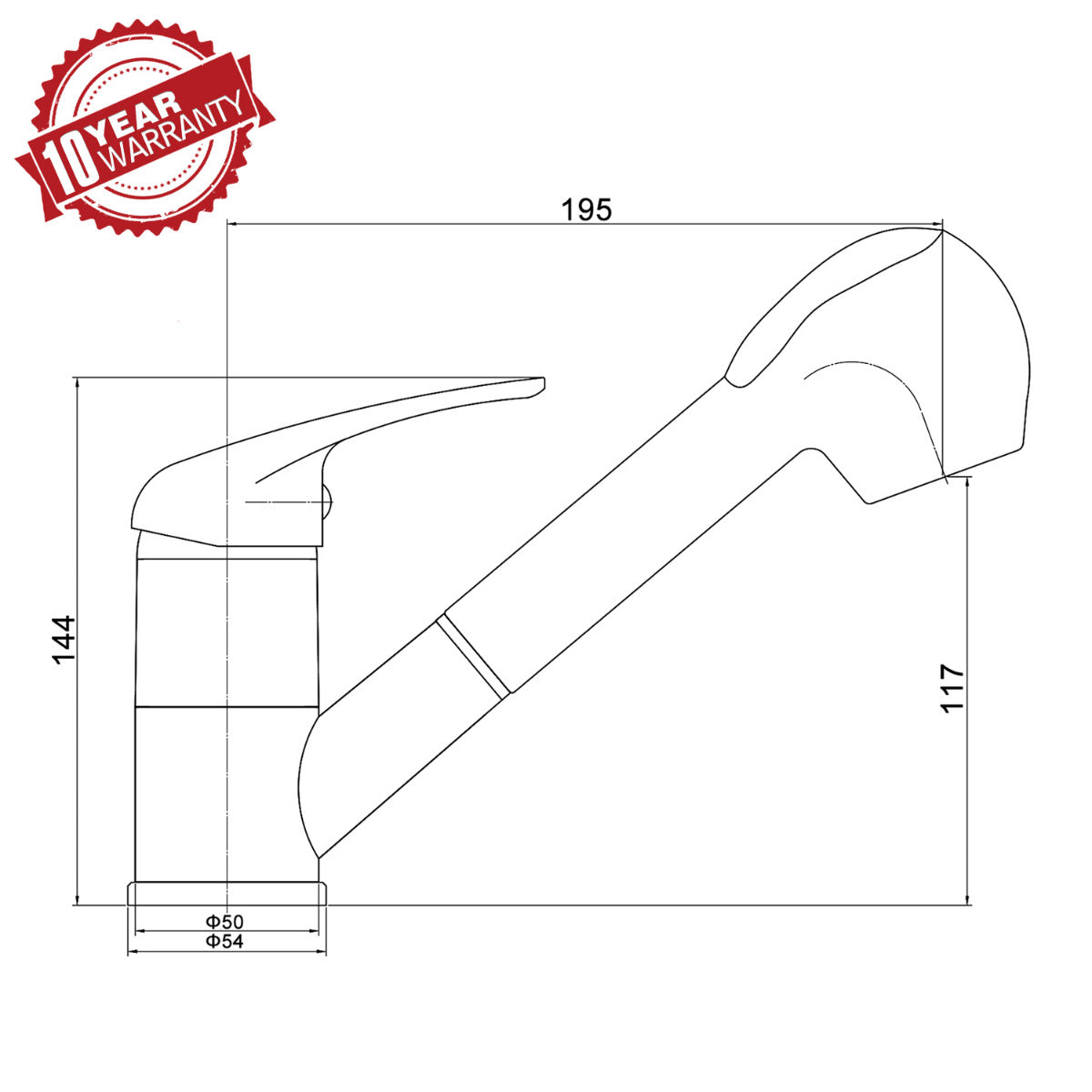 JassferryJASSFERRY Modern Kitchen Sink Mixer Tap Monobloc Single Lever Swivel SpoutBasin Taps